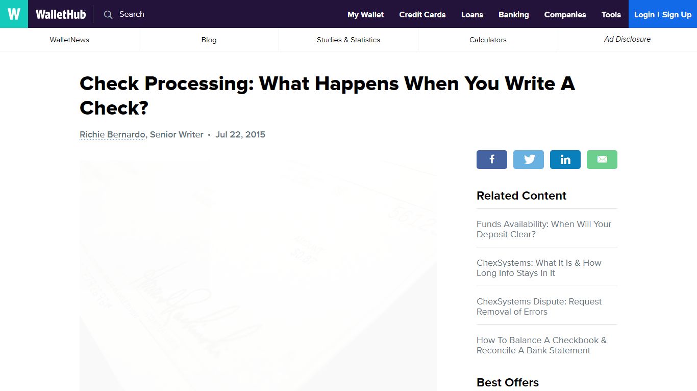 Check Processing: What Happens When You Write A Check? - WalletHub